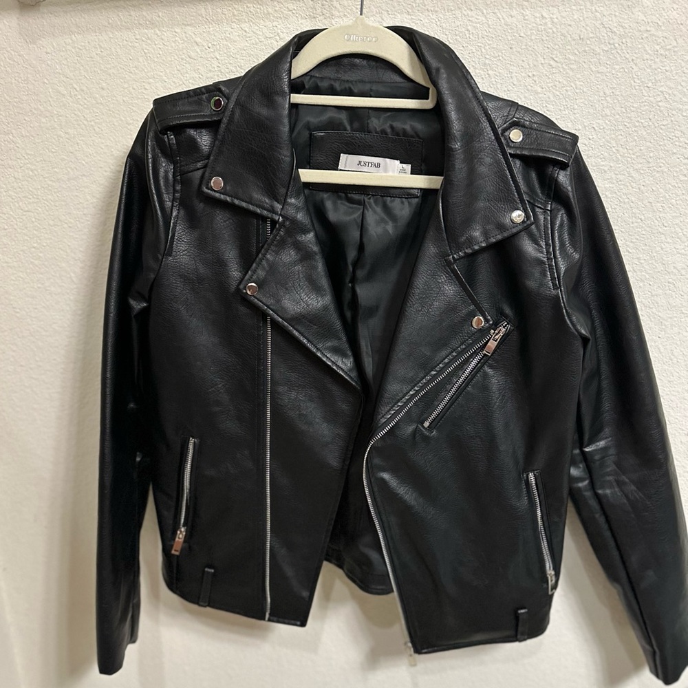 Black Faux Leather Jacket